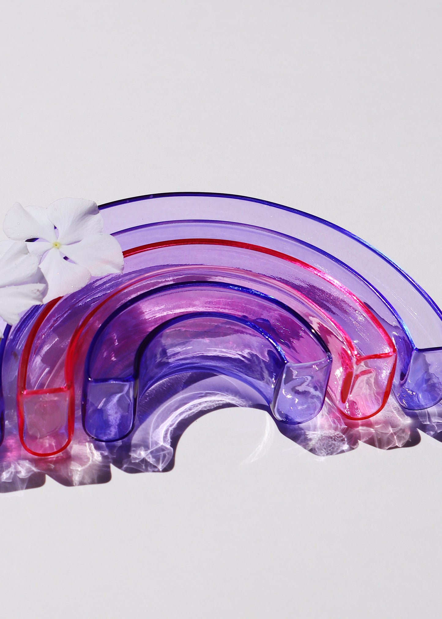 Perfectly Imperfect 40% OFF - Stackable Glass Rainbow Pua Vase Set - Purple/Pink