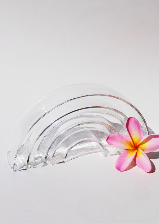 Stackable Glass Rainbow Pua Vase Set - Clear