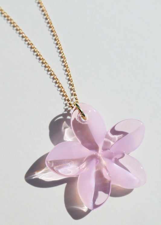 ARLIE GLASS + YIREH ~ Mixed Pink Pua Melia Necklace, Adjustable
