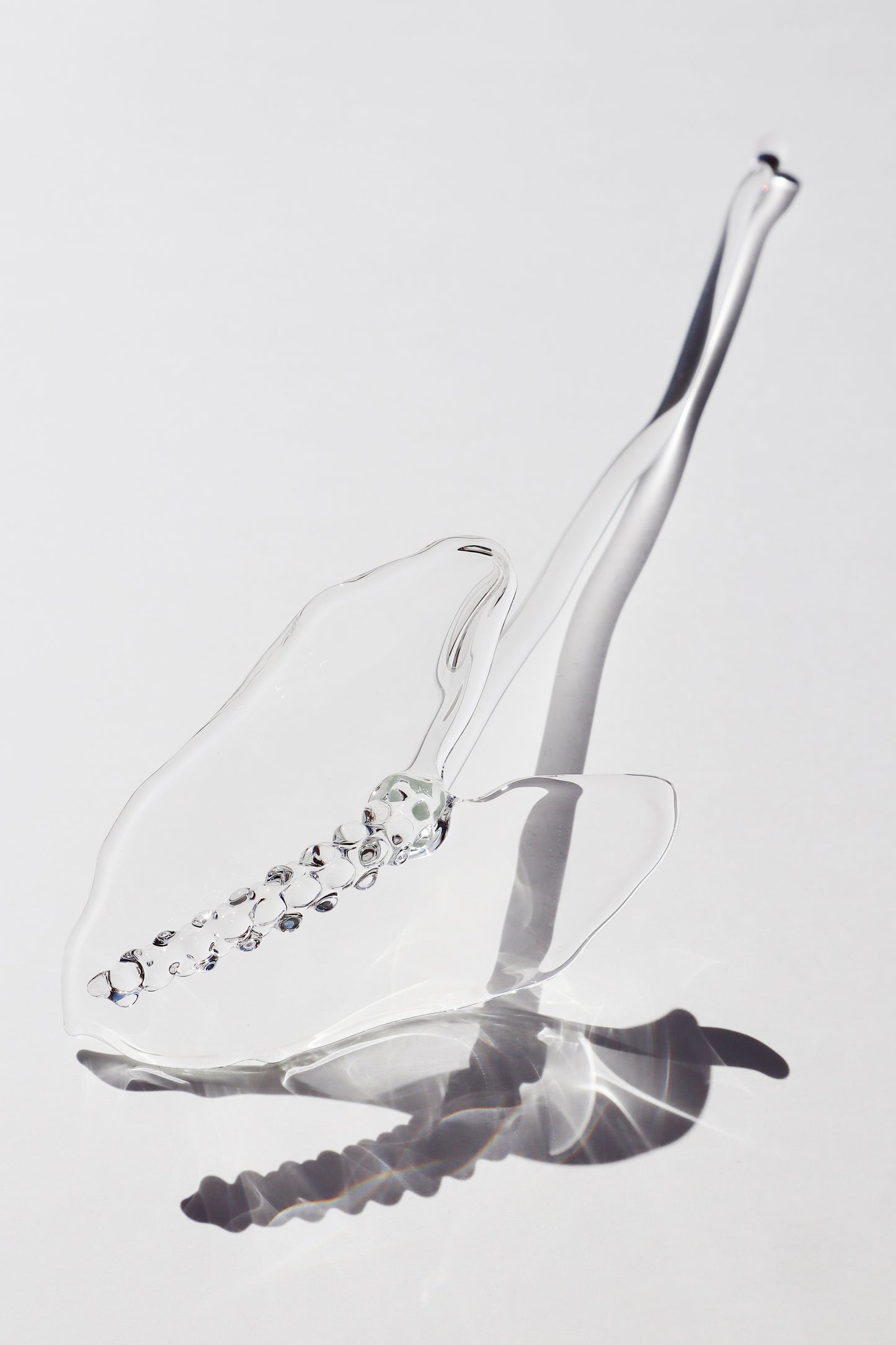 12" Glass Anthurium Single Stem #2