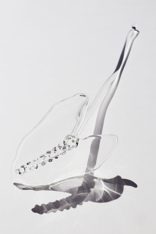 12" Glass Anthurium Single Stem #2