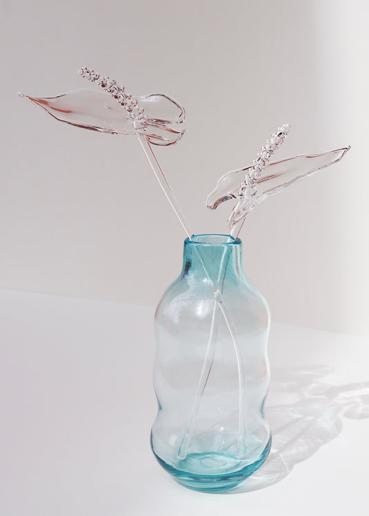 Glass Anthurium Vase Set  #3