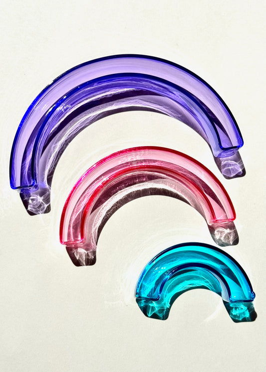 Perfectly Imperfect 40% OFF - Stackable Glass Rainbow Pua Vase Set - Mixed Color
