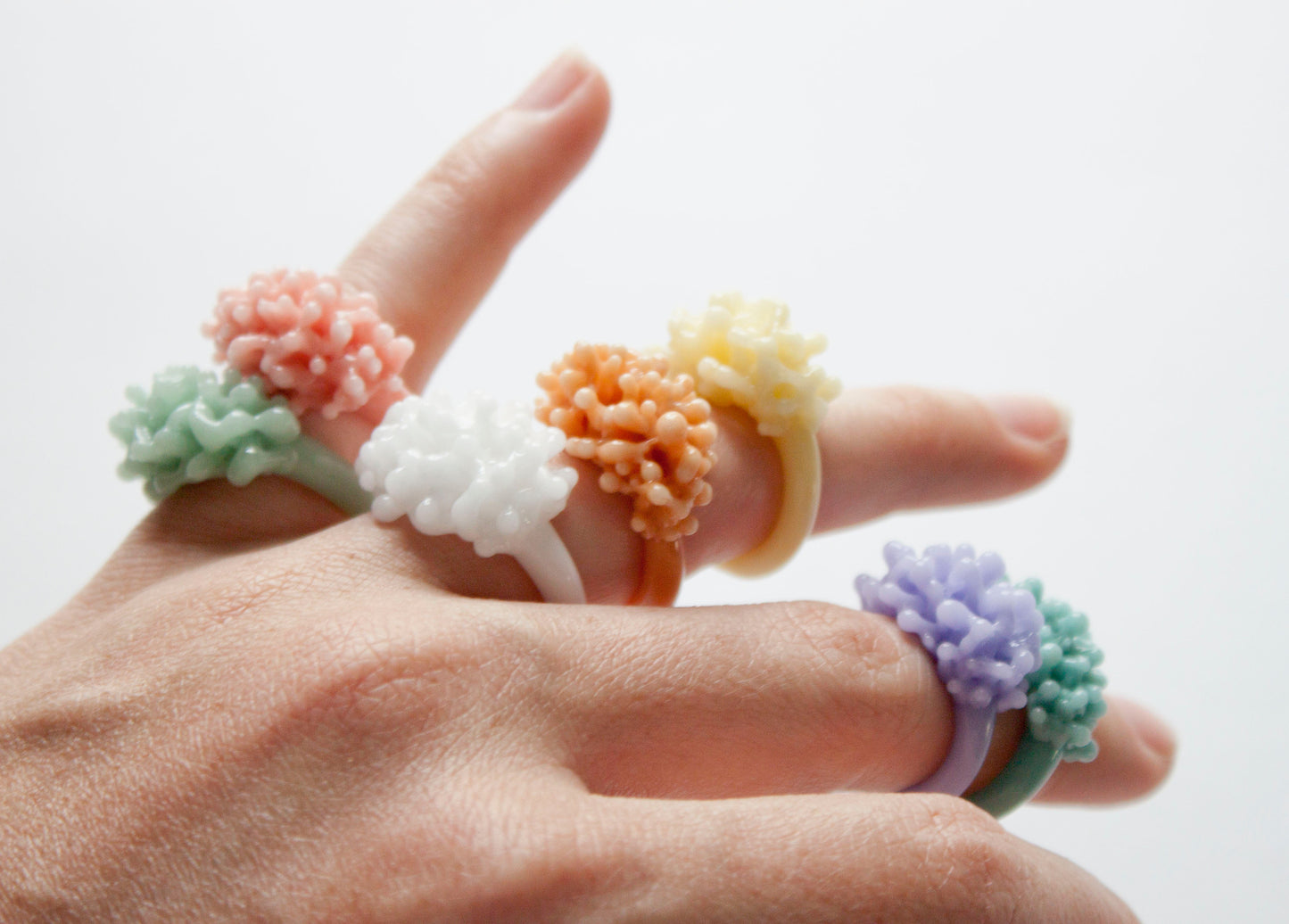 Glass Cluster Ring - Opaque Pastels