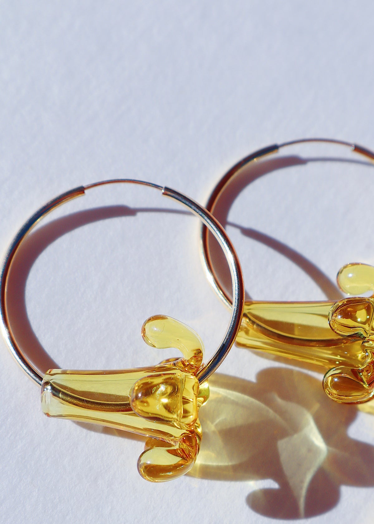 Perfectly Imperfect 40% OFF - Yellow Puakenikeni Flower Hoop Earrings