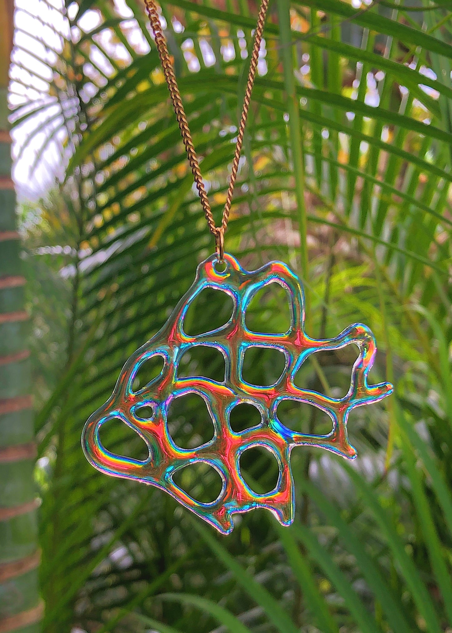 35% OFF SALE - Aura Rainbow Coral Necklace No. 4