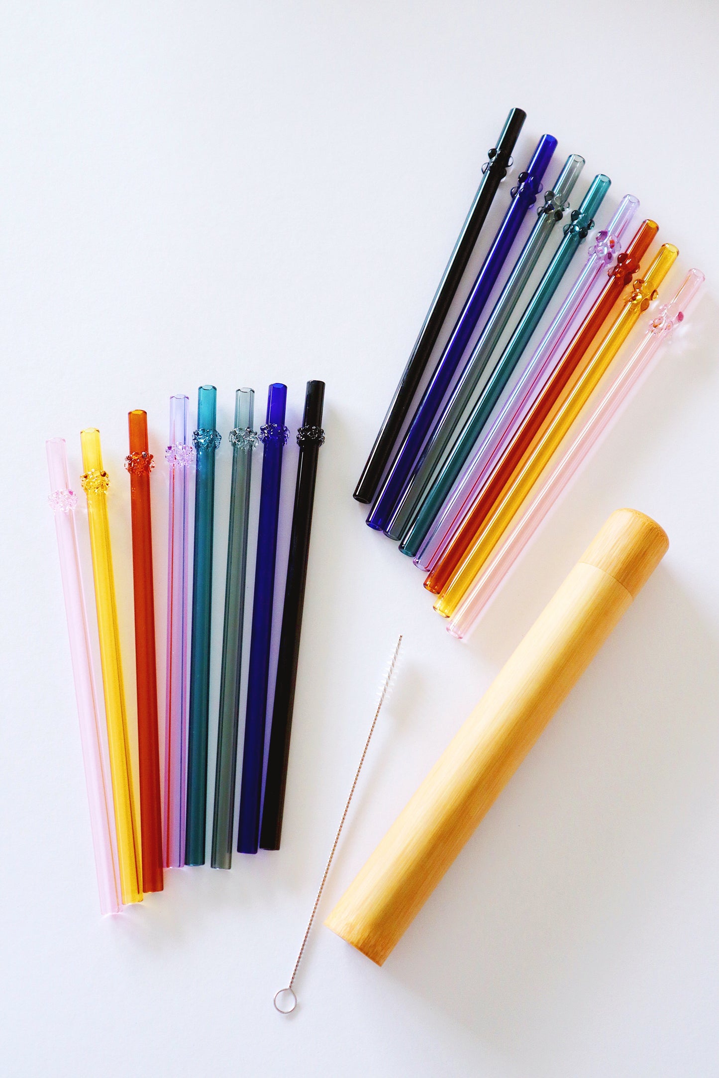 Glass Dot Straws