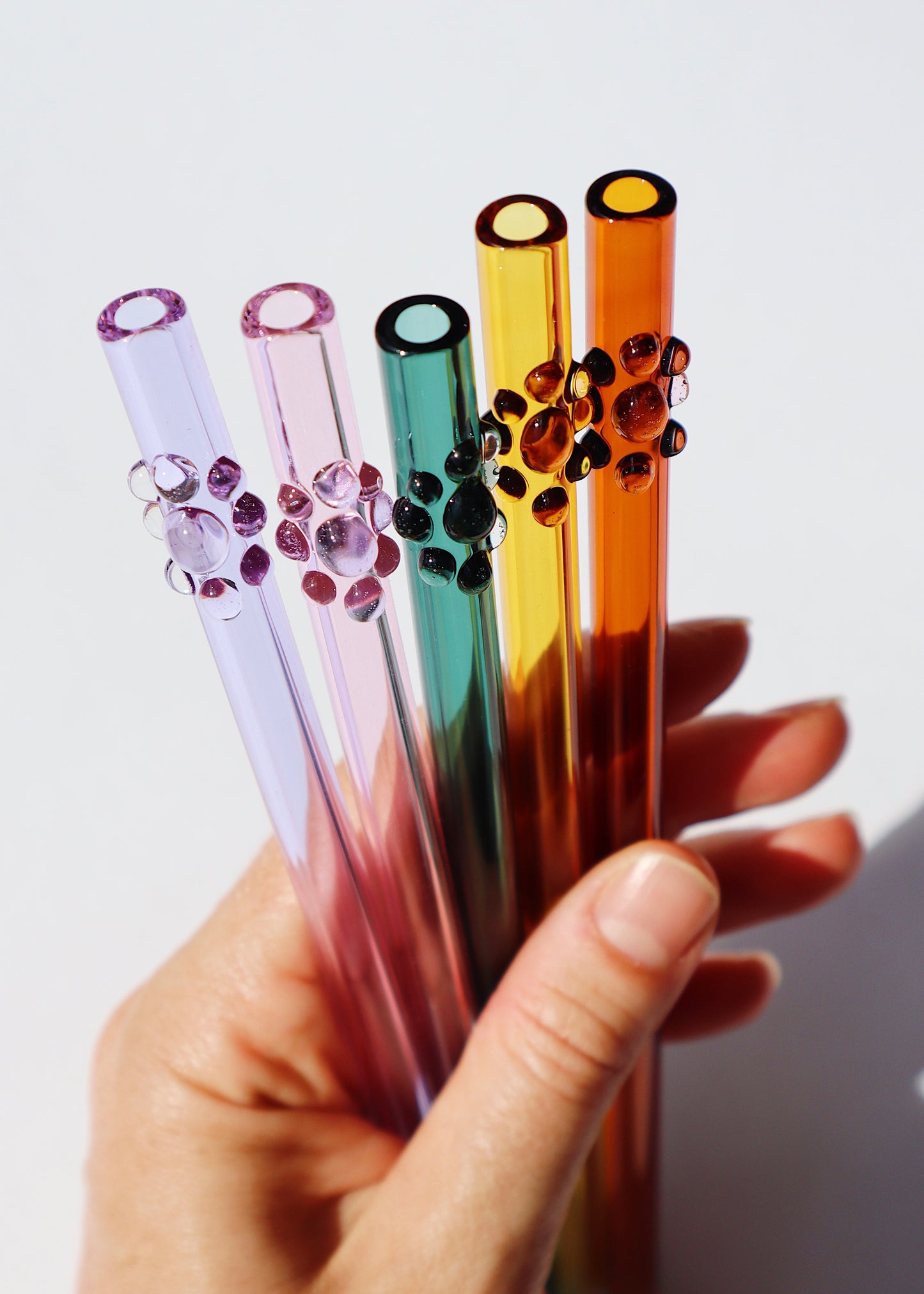 Glass Gem Straws - Colors