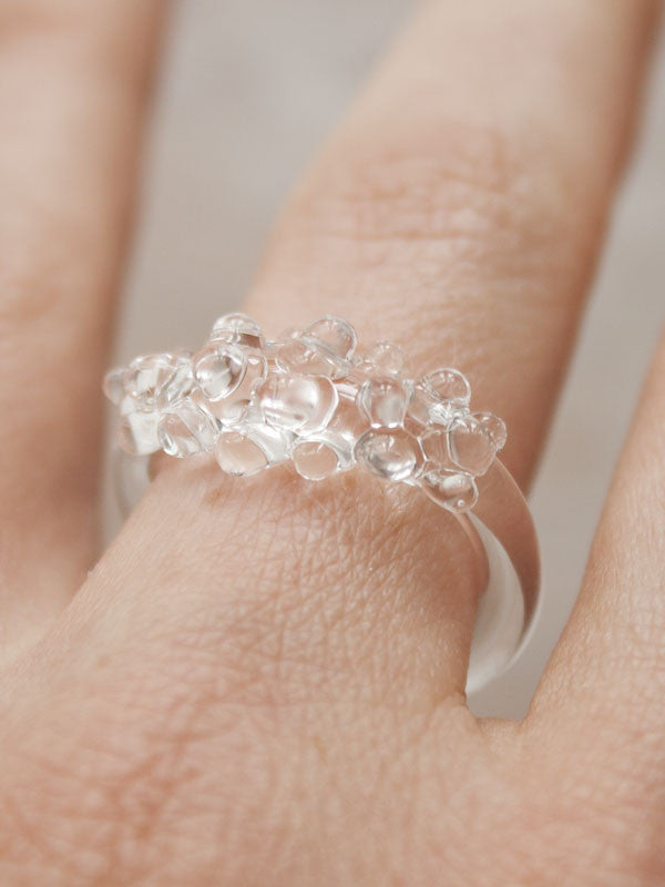 Glass Dots Ring - Clear