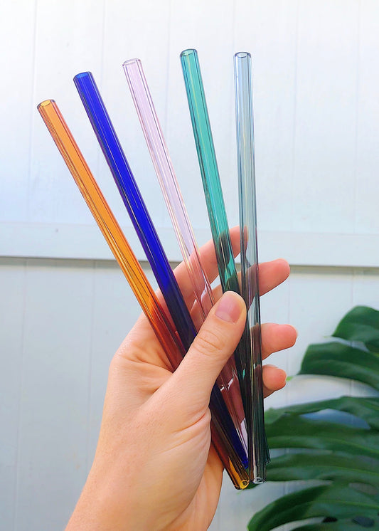 Glass Straw Set : Plain Colors