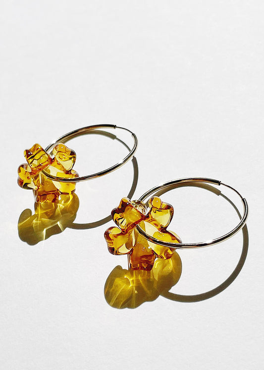 Puakenikeni Flower Hoop Earrings