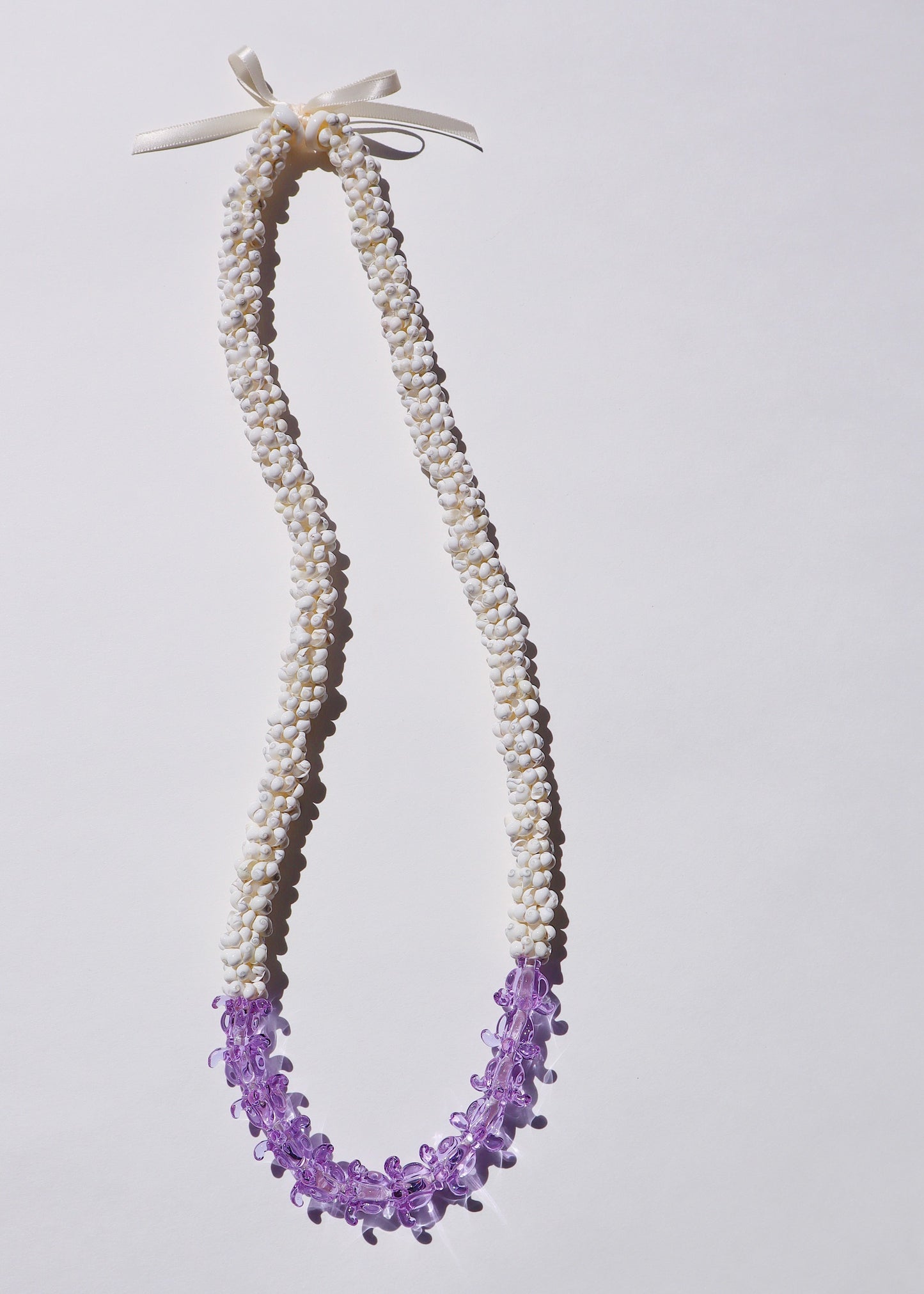 Crown Flower Lei with 12 Glass Pua