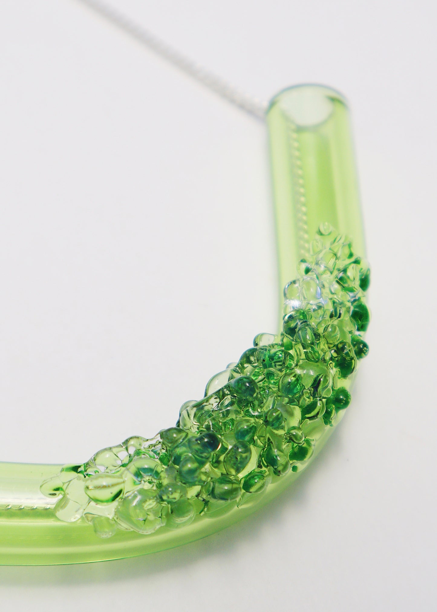 FROM THE ARCHIVES - Neon Green Cluster Tube Necklaces