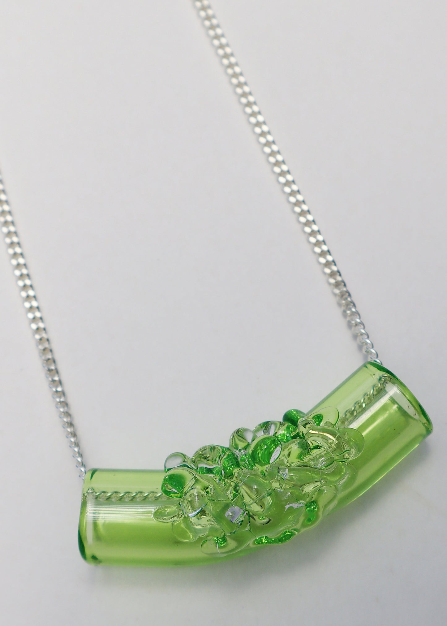 FROM THE ARCHIVES - Neon Green Cluster Tube Necklaces
