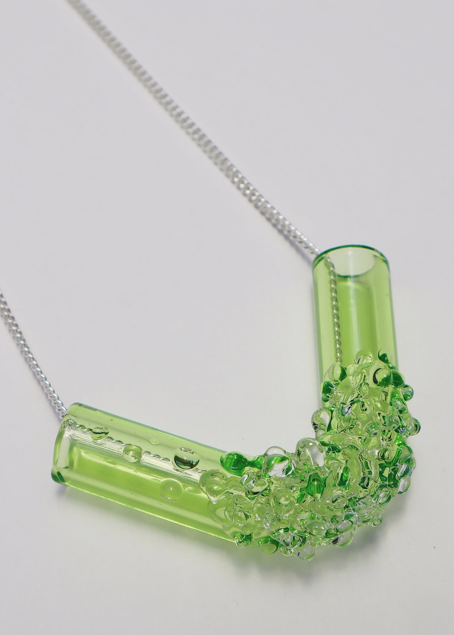 FROM THE ARCHIVES - Neon Green Cluster Tube Necklaces