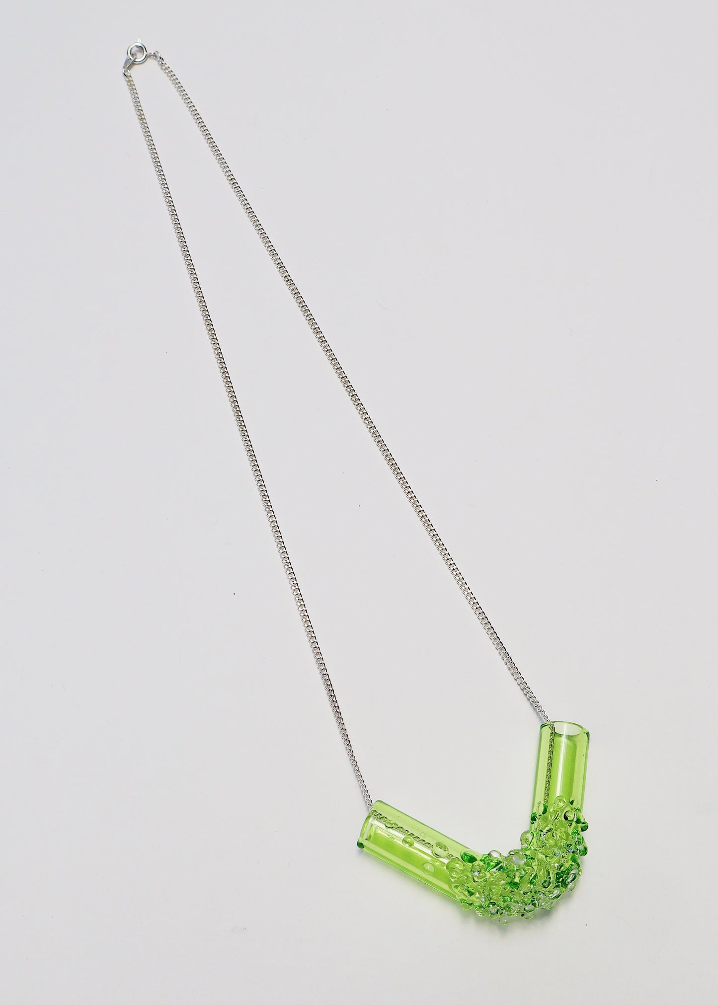 FROM THE ARCHIVES - Neon Green Cluster Tube Necklaces