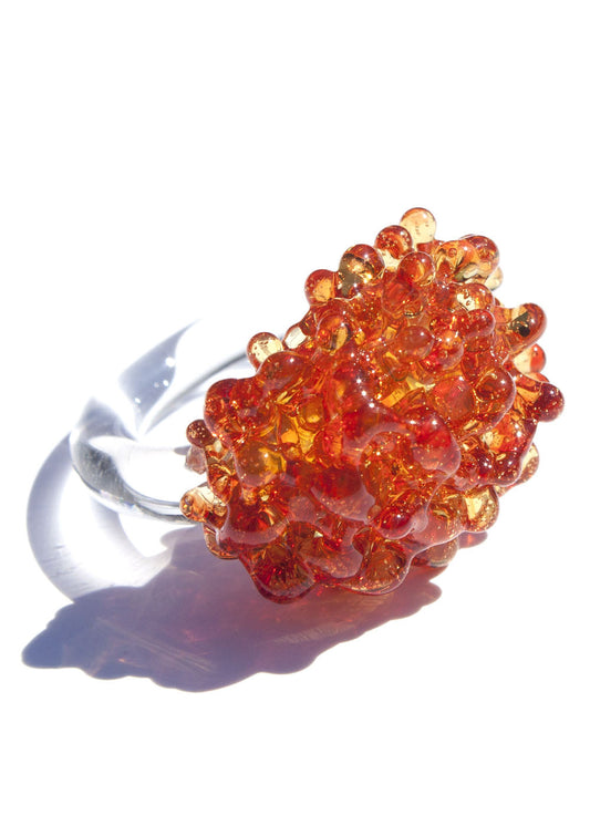Glass Cluster Ring - Marigold