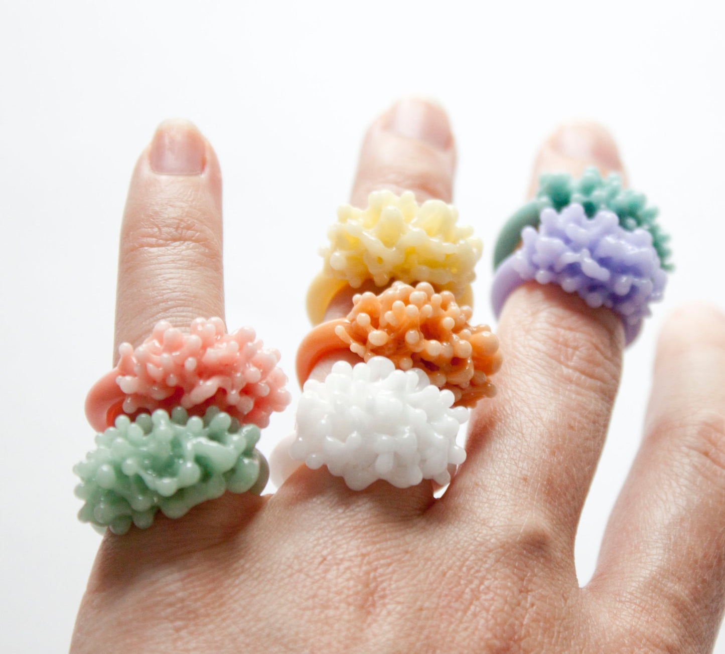 Glass Cluster Ring - Opaque Pastels